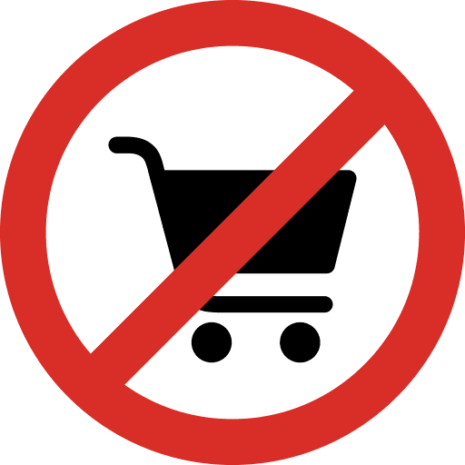 No Shopping Zone Icon