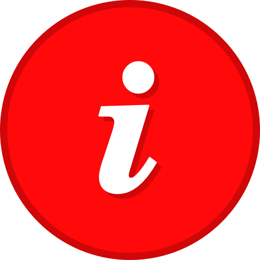 Round Information Red Icon