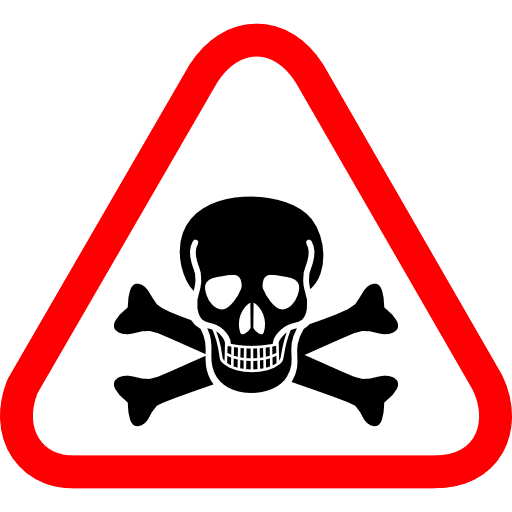 Skull Sign Triangle Shape Icon