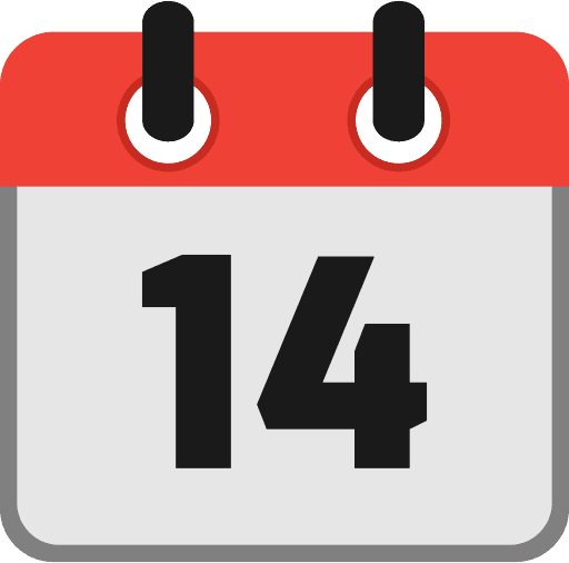 Calendar Date 14 Icon