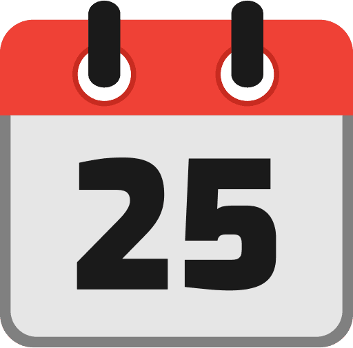 Calendar Date 25 Icon