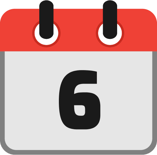 Calendar Date 6 Icon