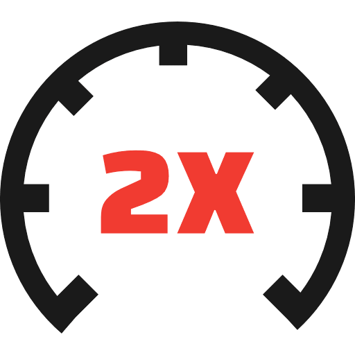 2X Speed Speedometer Icon