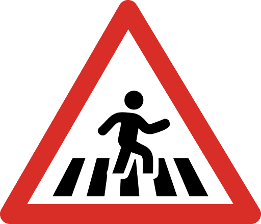 Zebra Crossing Sign Icon