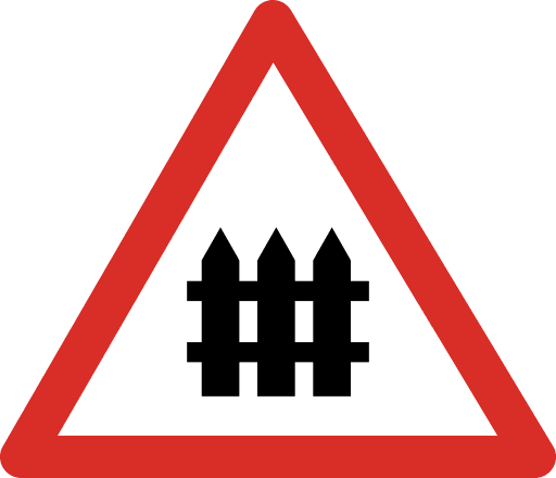 Railway Crossing Sign Icon