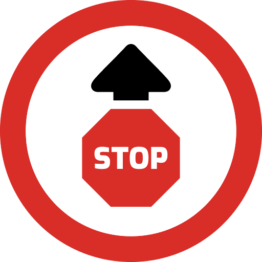 Stop Ahead Sign Icon