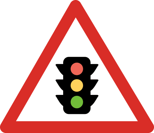 Stop Light Ahead Sign Icon