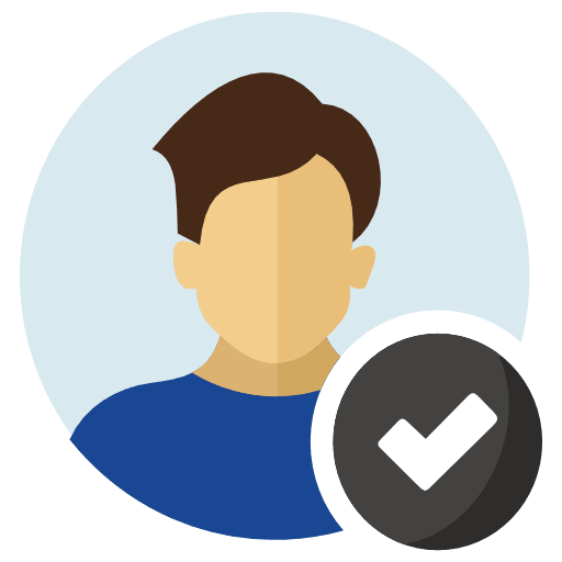 Checkmark Male User Color Icon