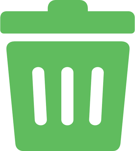 Green Trash Can Icon