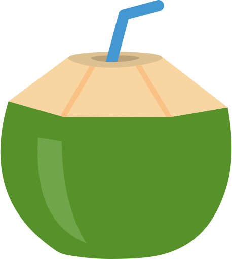 Coconut With Straw Icon