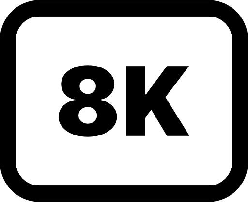 8K Label Icon