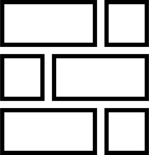 Grid Layout Horizontal Outline Icon