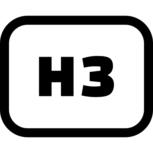 H3 Heading Rectangle Icon