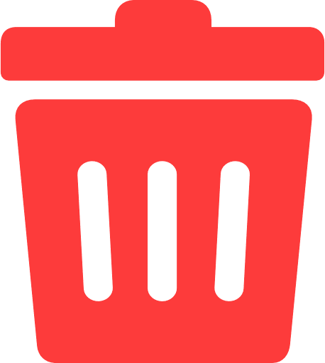 Red Trash Can Icon