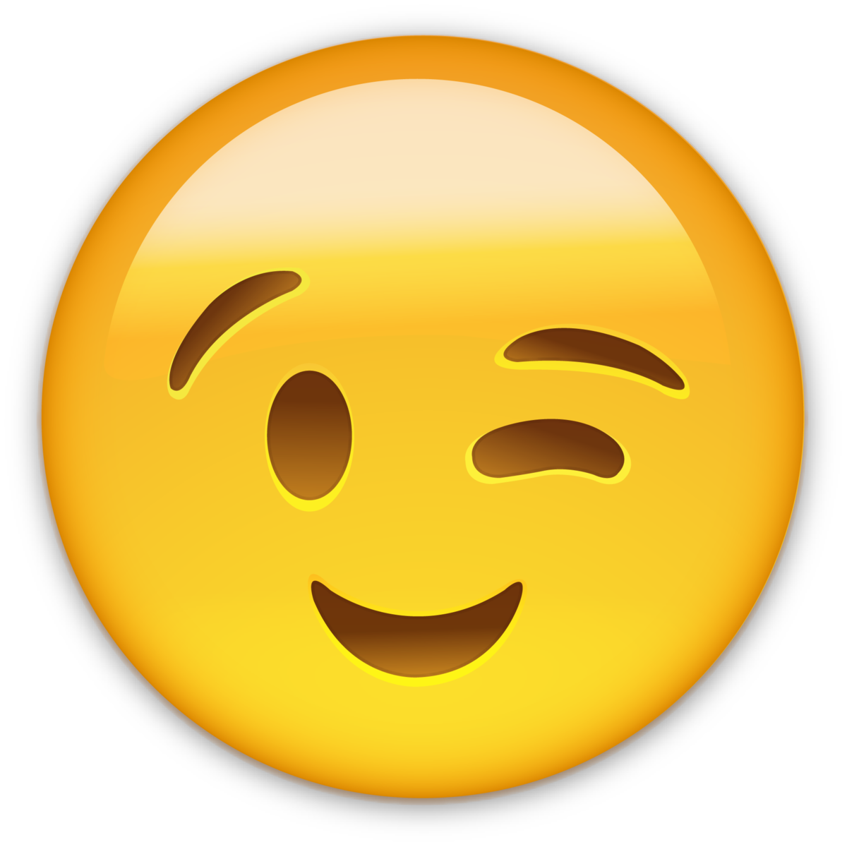 Emoticon Smiley Wink Smile Whatsapp Emoji Icon