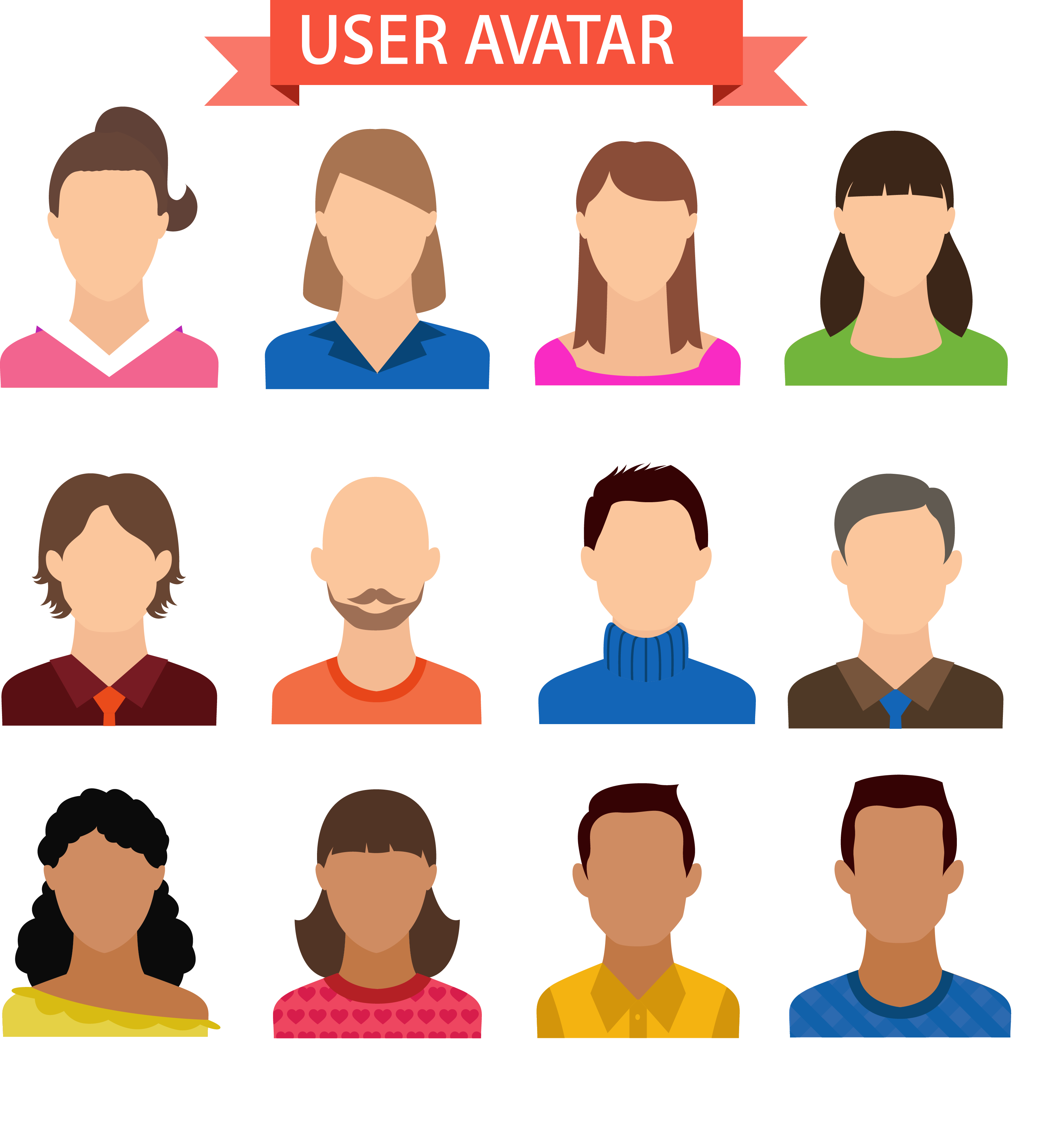 12 Expressionless User Vector Avatar Icon Icon