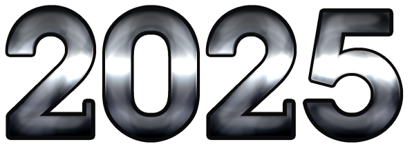 Happy New Year 2025 Shiny Lights Transparent PNG Image