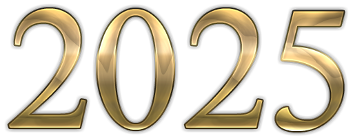 Happy New Year 2025 Ribbon Curve Transparent PNG Image