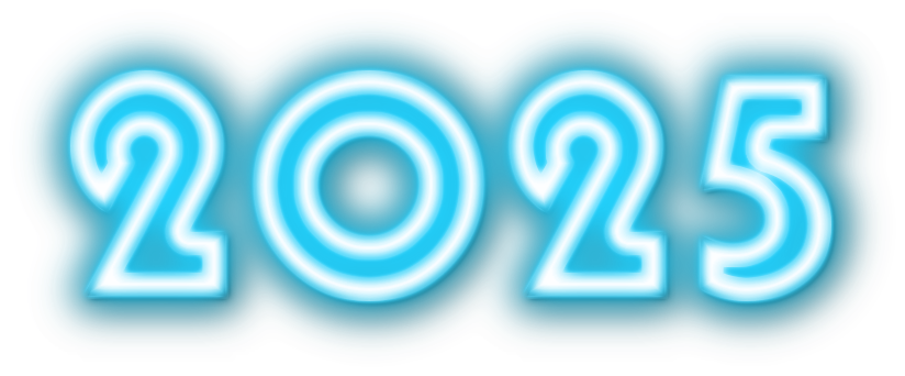 Happy New Year 2025 Snowy Hills Transparent PNG Image