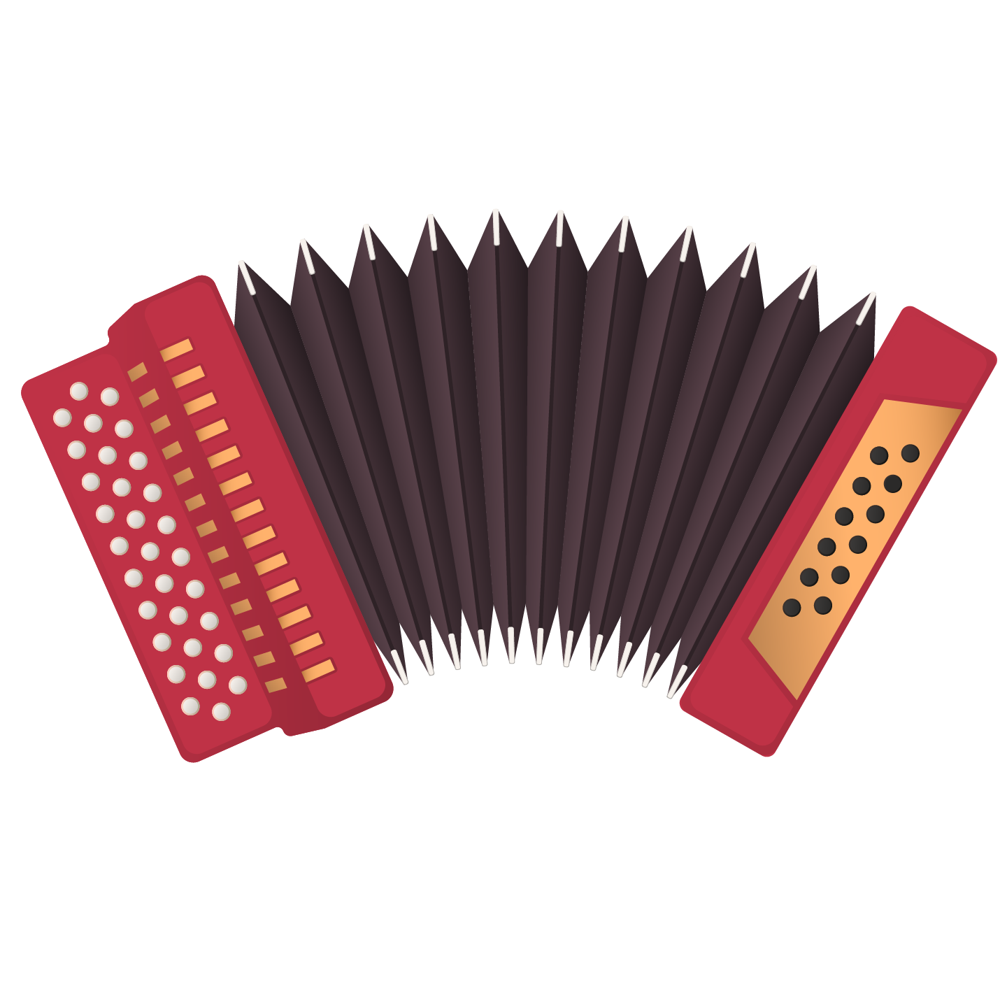 Vector Red Accordion PNG Image High Quality Transparent PNG Image