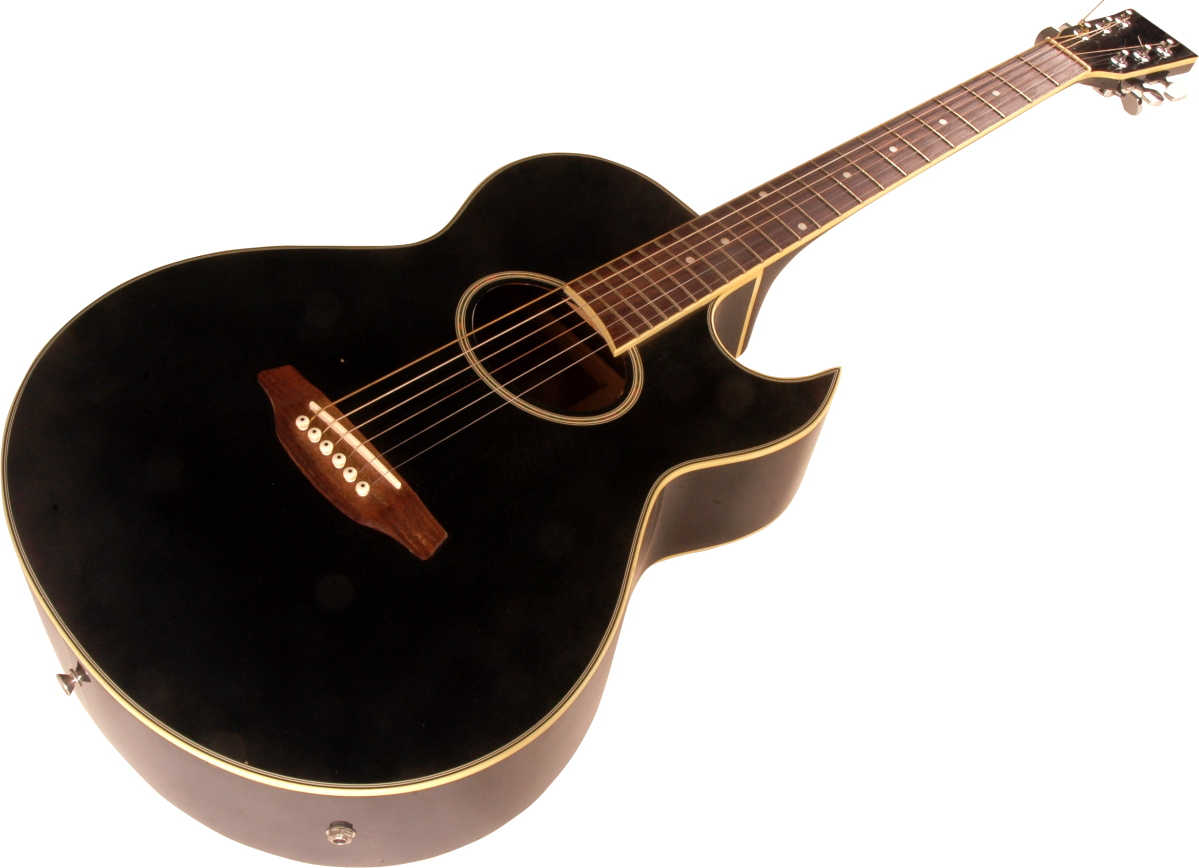 Guitar Acoustic Black Free Clipart HD Transparent PNG Image