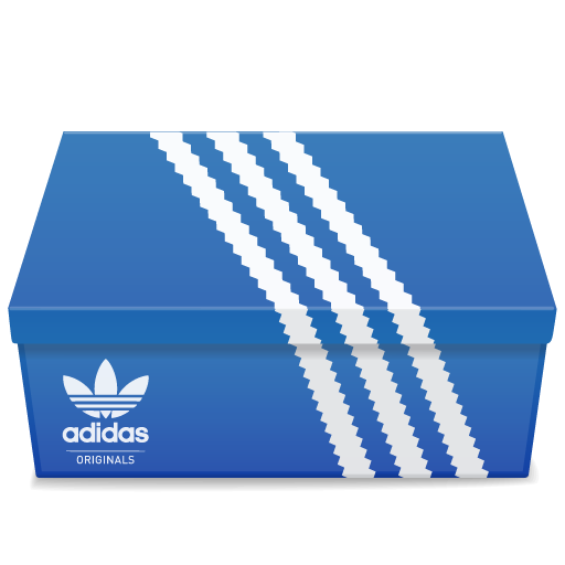 Blue Box Shoebox Adidas Brand Material Transparent PNG Image