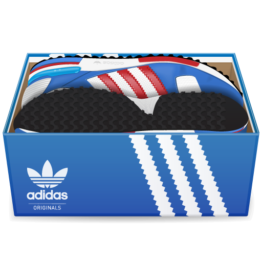 Blue Box Electric Adidas Pattern Brand In Transparent PNG Image