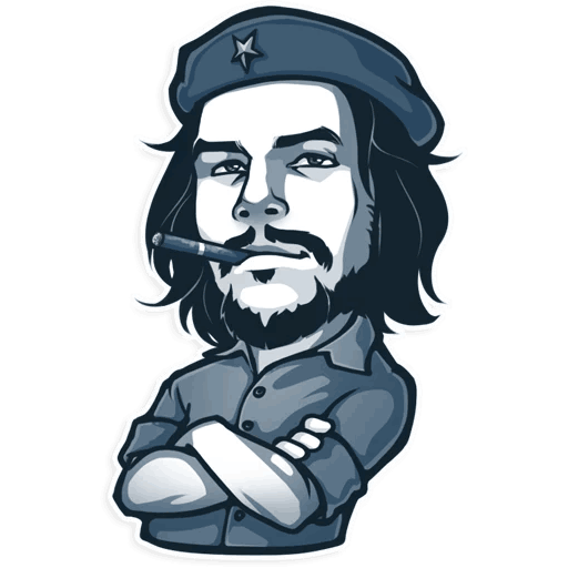 Guevara Che Telegram Sticker Che: One Part Transparent PNG Image