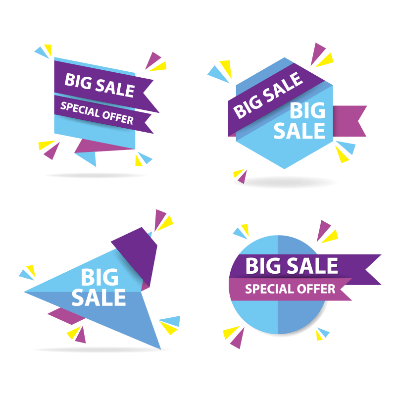 Box Web Set Shopping Colorful Discount Sale Transparent PNG Image