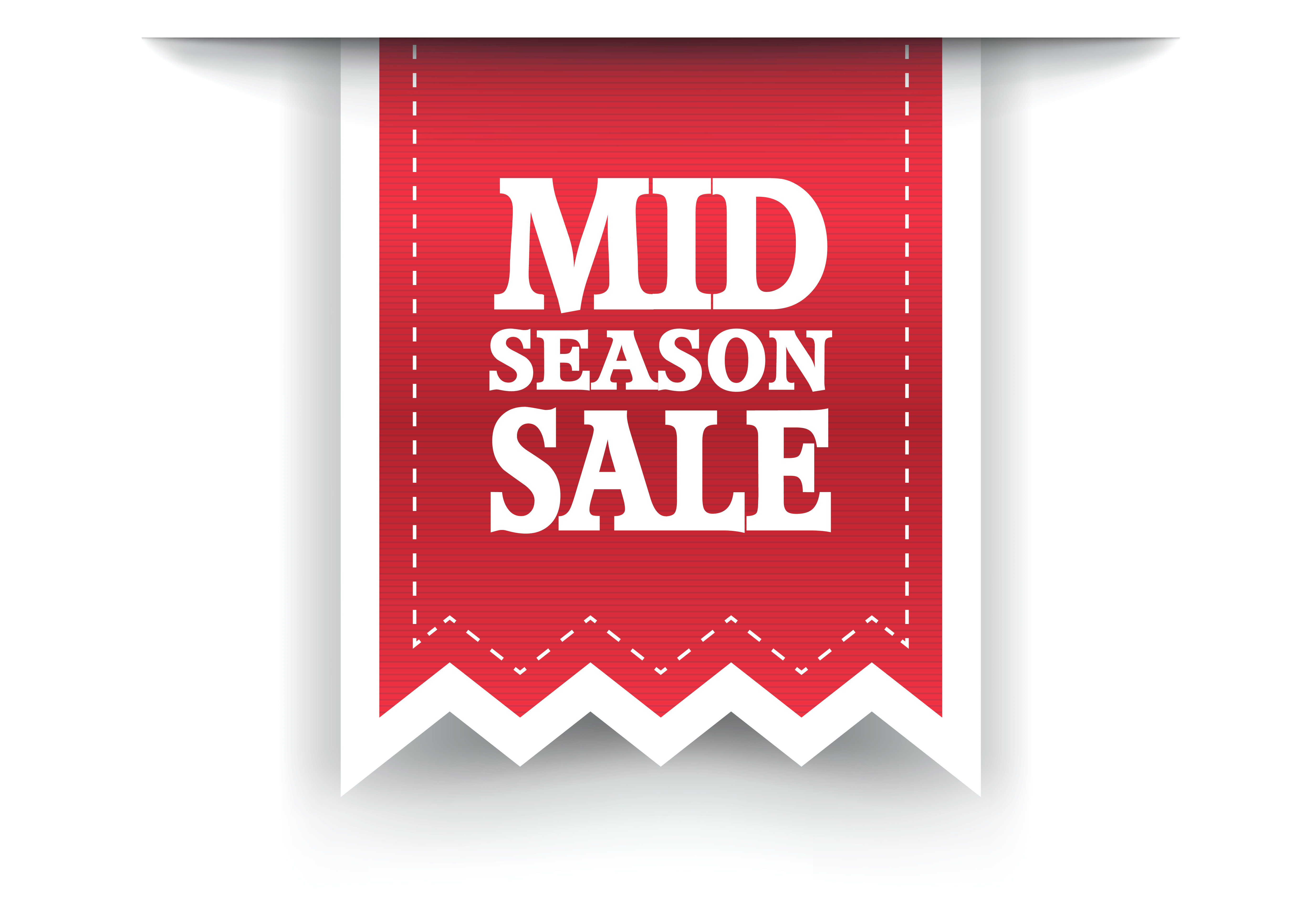 Season Sticker Sale Mid Sales Label Red Transparent PNG Image