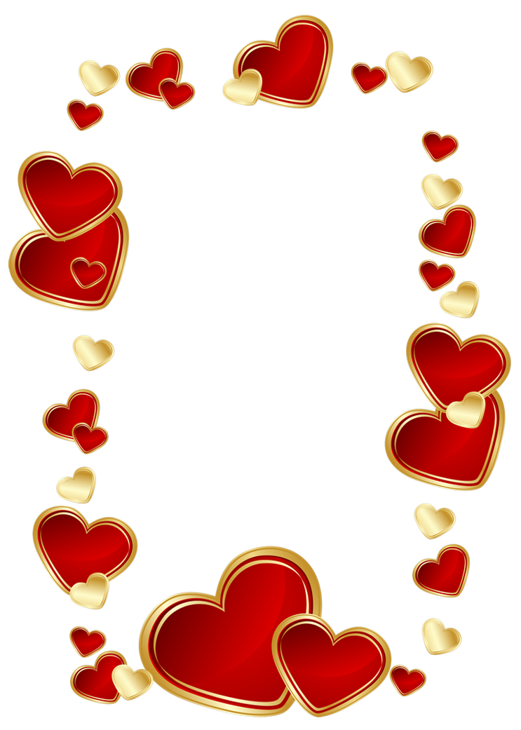 And Heart Love Gold Picture Decoration Hearts Transparent PNG Image