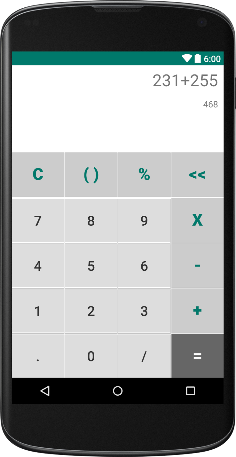 Simple Calculator Design User Interface Android Transparent PNG Image