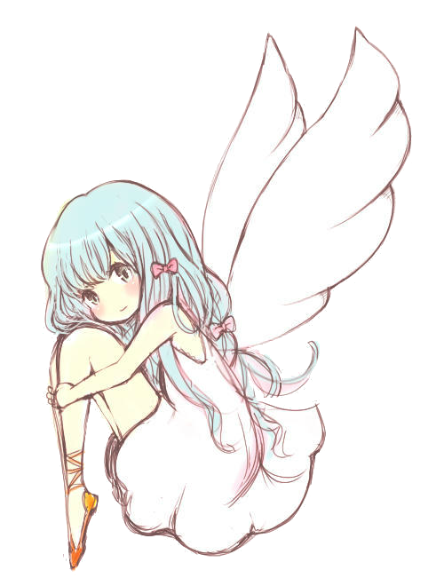 Girl Anime Angel Free Clipart HQ Transparent PNG Image