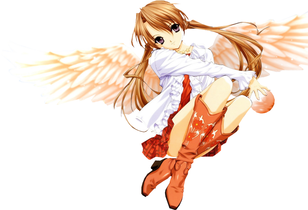 Girl Anime Angel Free HD Image Transparent PNG Image