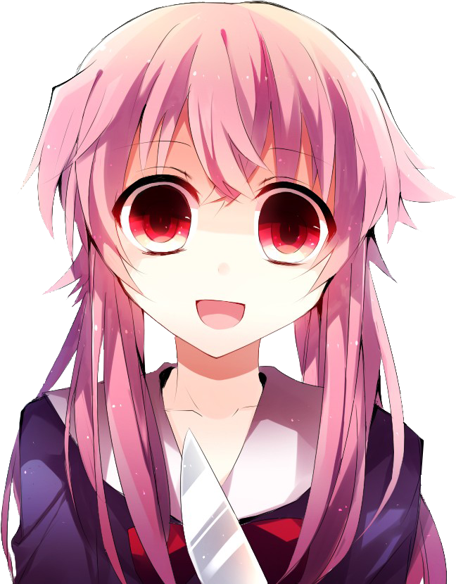 Gasai Anime Female Yuno Free Photo Transparent PNG Image