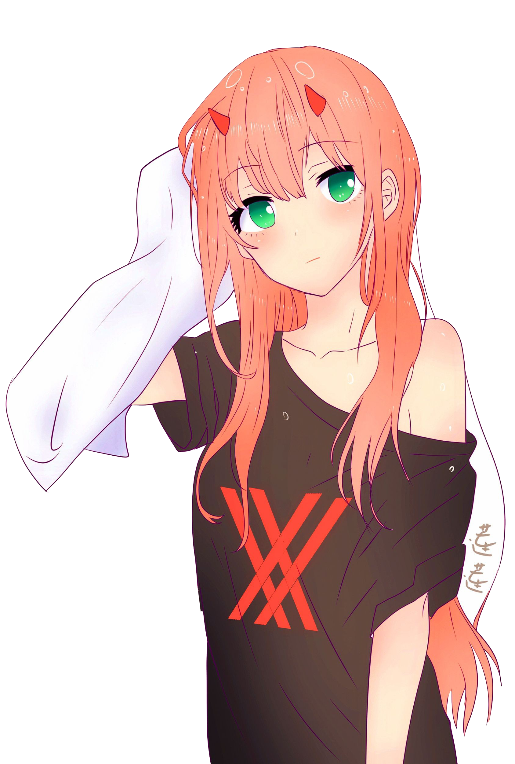 Fanart Zero Two PNG Download Free Transparent PNG Image