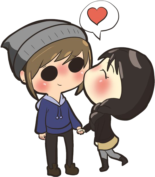 Chibi Couple Love Anime Free Photo Transparent PNG Image