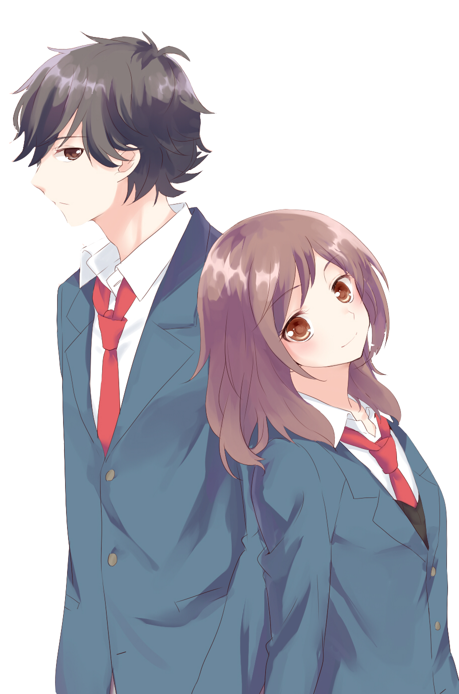 High School Couple Anime Download HQ Transparent PNG Image