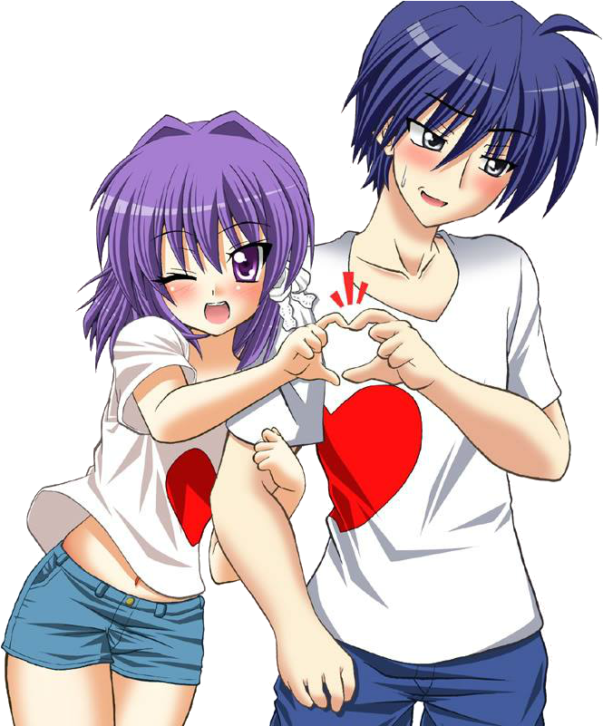 Cute Couple Pic Anime Download Free Image Transparent PNG Image