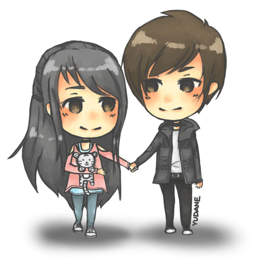 Couple Love Anime Free Clipart HQ Transparent PNG Image