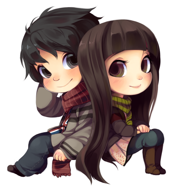 Chibi Couple Anime PNG File HD Transparent PNG Image