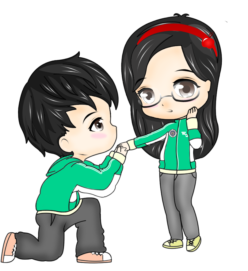 Chibi Picture Couple Anime HQ Image Free Transparent PNG Image