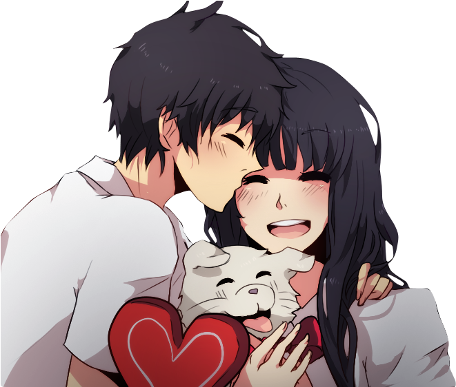 Chibi Couple Anime Free Clipart HD Transparent PNG Image