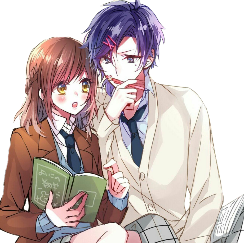 Cute Couple Anime Picture Download HQ Transparent PNG Image