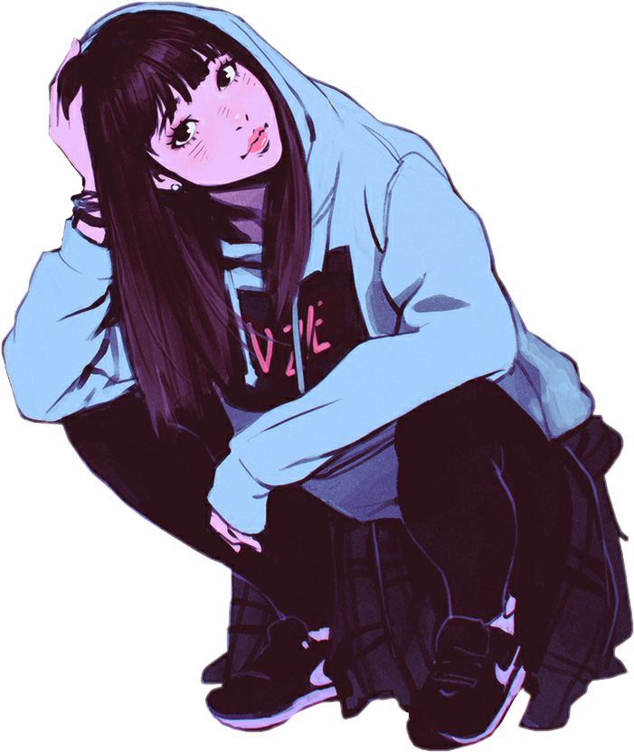 Girl Pic Anime Aesthetic Free Download Image Transparent PNG Image