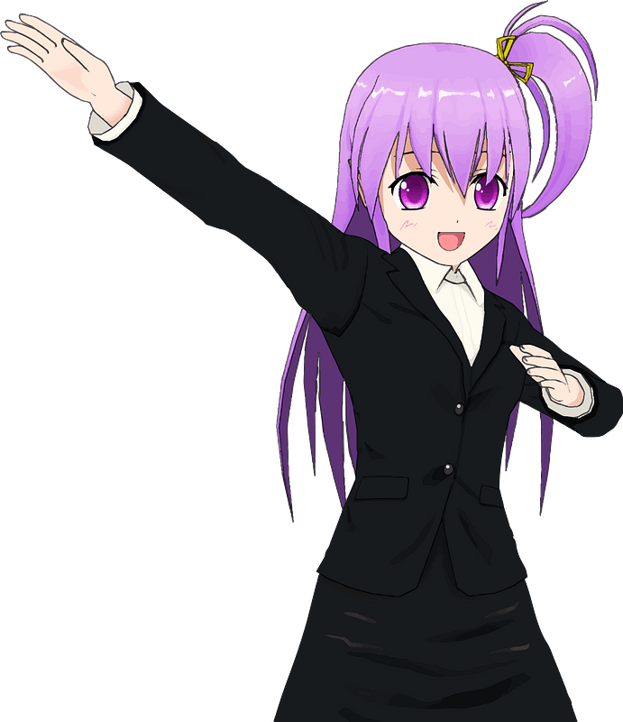 School Anime Girl Free Clipart HD Transparent PNG Image