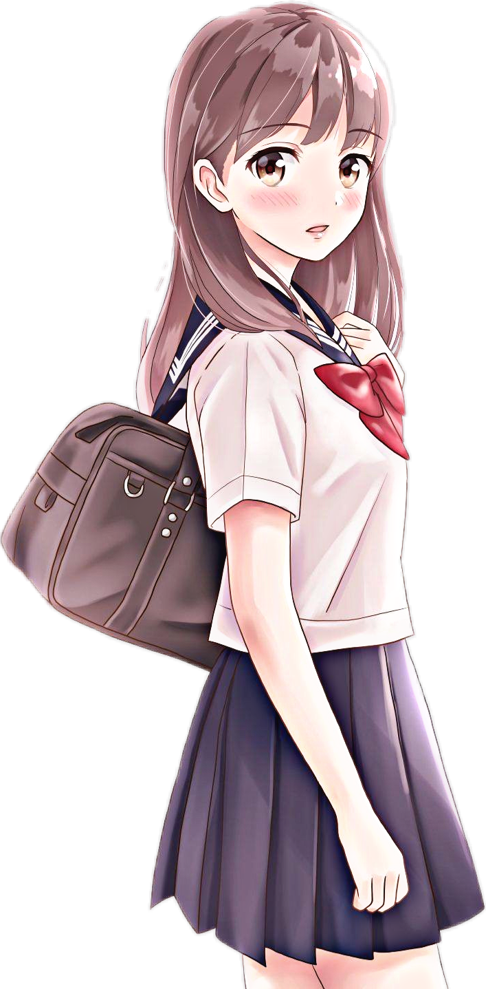 School Anime Girl Download HD Transparent PNG Image