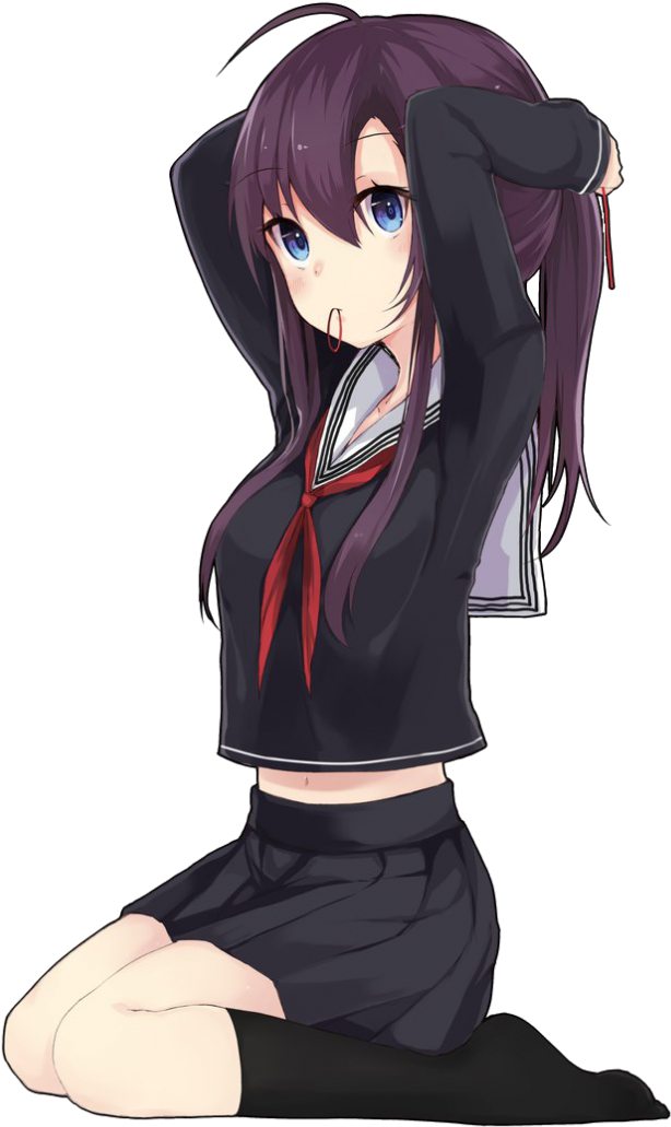 School Pic Anime Girl Download Free Image Transparent PNG Image