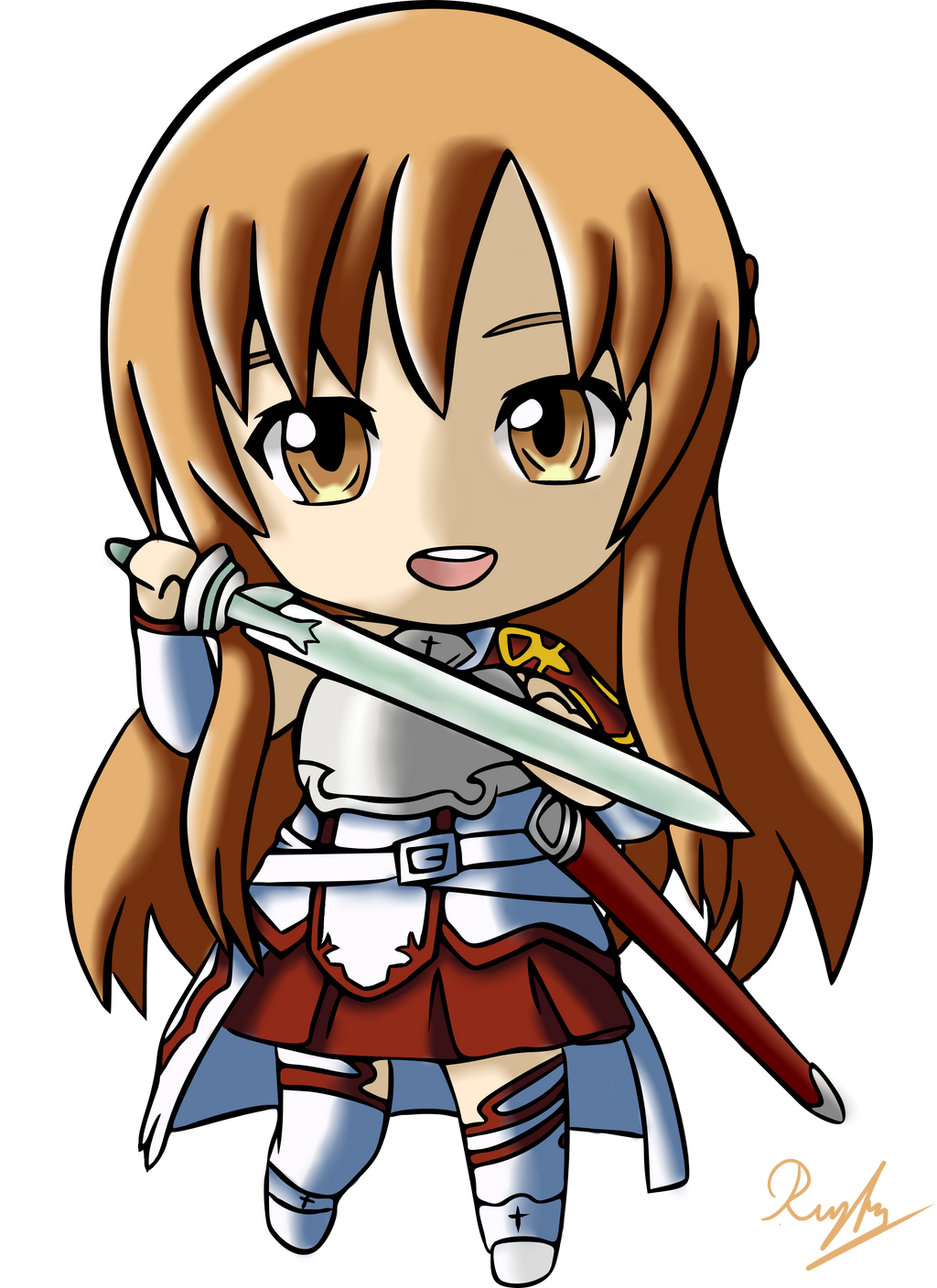 Chibi Asuna Free Clipart HD Transparent PNG Image