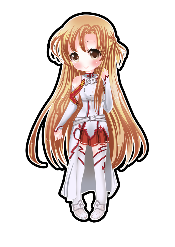 Chibi Picture Asuna Free Clipart HQ Transparent PNG Image